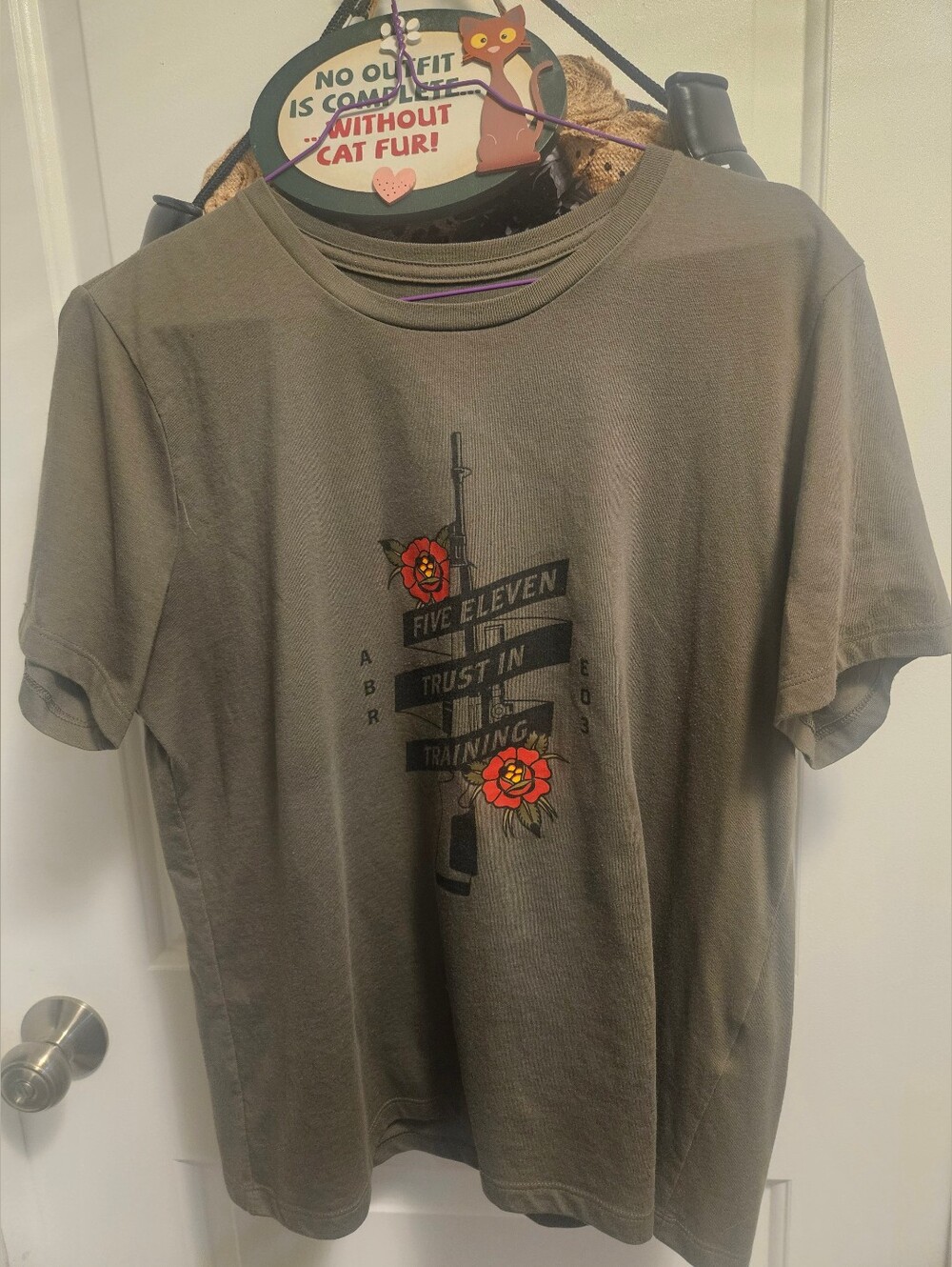 5.11 Tactical Women Strong Aim Trust In Training Tee L Patriot 2A Green OD